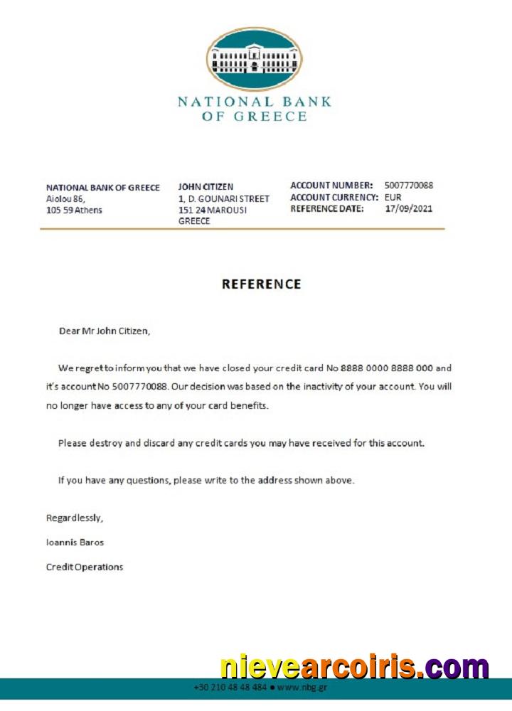 Greece National Bank of Greece closure reference
